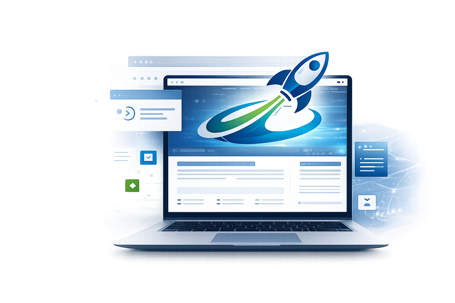 Image to illustrate Weblauncher PB helping customers create a webpage